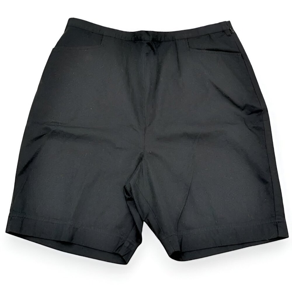 NWT Talbots Black High Waist Minimalist Bermuda Chino Twill Dress Shorts 10